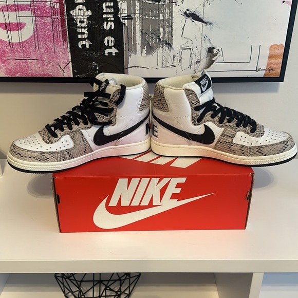 NIKE TERMINATOR HIGH WHITE / SAIL / COCOA FB1318 100 Size 6M, 8W NEW - Picture 3 of 7